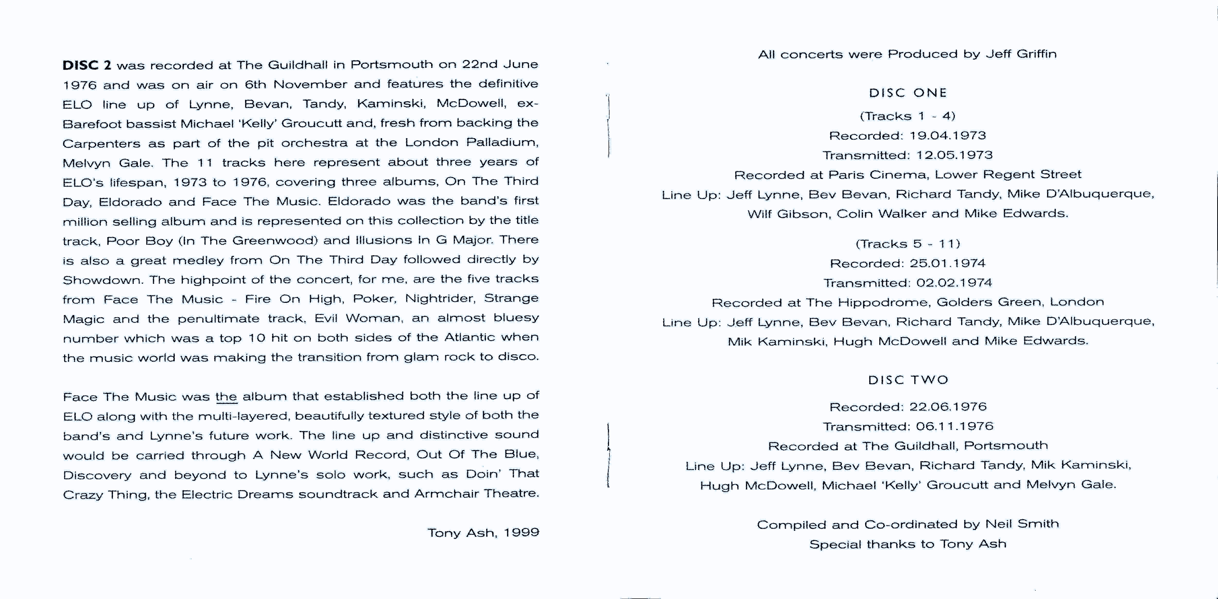 Electric Light Orchestra  Live At BBC 1973 1976 : Booklet 3